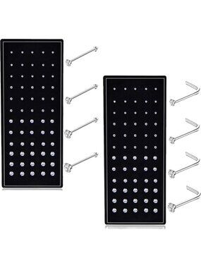 Stylish L-Shaped Nose Rings for Women - 20G/22G Straight Nose Studs, Piercing